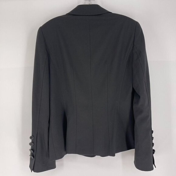 Escada Size EUR 38/8-10 Black Wool Double Button Blazer - Picture 4 of 6